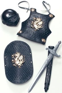 Childrens Toyshop  Toys : Black Knight Armour Set (child size)