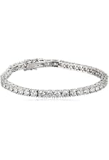 Platinum or Gold Plated Sterling Silver Swarovski Zirconia Tennis Bracelet