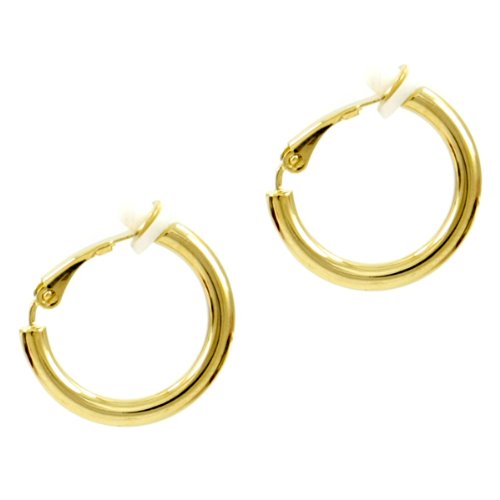 Charline's Clip-On Hoop Earrings - Gold, Small