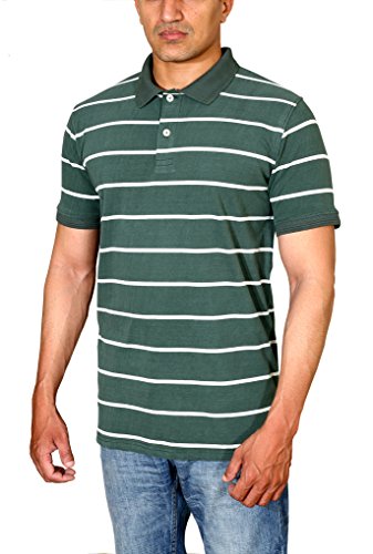 Men's Striped-Polo-Shirt 100% Cotton by Utopia Wear