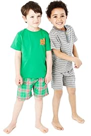 2 Pack Cotton Rich Assorted Short Pyjamas