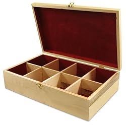 Deluxe Tea Chest - Oak Finish