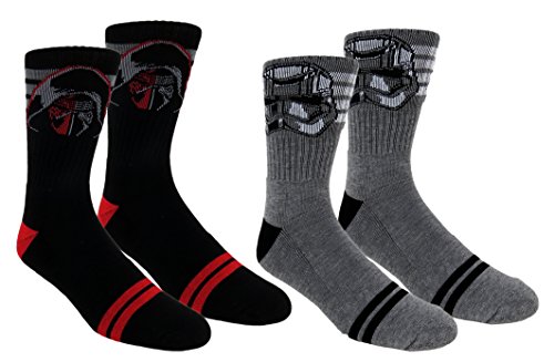 Star Wars The Force Awakens Kylo Ren Stormtrooper Athletic Socks 2 Pair Pack