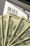 Wallmonkeys Peel and Stick Wall Decals - Stack of Hundred Dollar Bills Laid out on Top of Irs Form, - 36