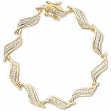 Bridge Jewelry Diamond Accent Twist Bracelet - Silver