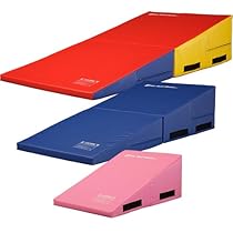 Hot Sale We Sell Mats Gymnastics Folding Incline Cheese Wedge Skill Shape Tumbling Mat (Rainbow, 72"(Long) x 36"(Wide) x 16"(High) - Folding)