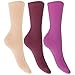 Womens/Ladies Extra Fine Silk Touch Bamboo Socks (3 Pairs)