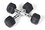 j/fit 5lb Rubber Hex Dumbbells (Pair)