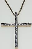 0.23ct H-SI Diamonds 6.17Gram 18ct Yellow Gold Cross Pendant And Chain