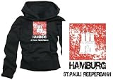 HAMBURG vintage WAPPEN hoodie reeperbahn ST.PAULI schwarz