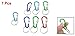 uxcell 7 Pcs 5# Screw Lock Mini Multicolor Aluminum Carabiner Hook w Keyring