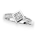 14K White Gold 1/4 ct. Invisible Set Princess Cut Diamond Ring