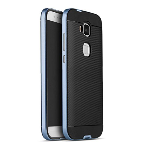 Huawei-GX8-Case-LeevinTM-Drop-Protection-Armor-Dual-Bumper-Slim-Fit-Skin-Silicone-Case--PC-Bumper-Frame--Metal