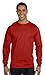Hanes Mens Long-Sleeve Crewneck Beefy T-Shirt, Deep Red, Large