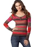 DKNY Jeans Petite Mixed-Yarn Striped Sweater