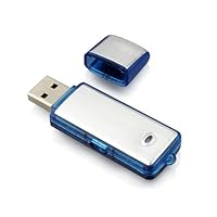 USB Voice Recorder - Discreet 4GB Flash Drive, 15 Hour Digital Recorder