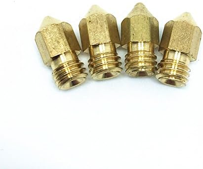 Laptopaid-4PCS 3D 0.2mm 0.3mm 0.4mm 0.5mm Extruder Brass Nozzle Print Head for MK8 1.75mm ABS PLA PrinterUpgrade HIGH LUBRICITY Makerbot Rep