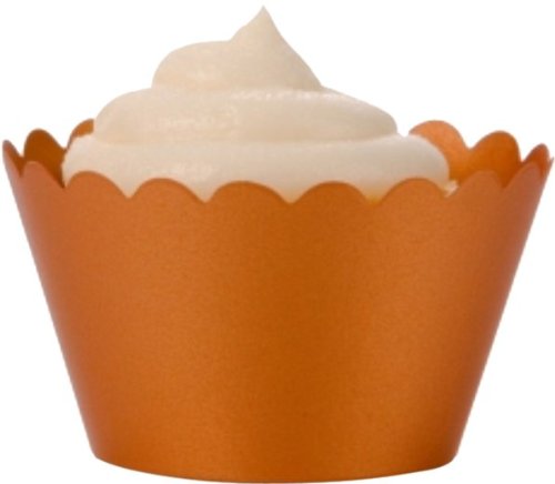 Dress My Cupcake Maya Mini Copper Cupcake Wrappers, Set of 18