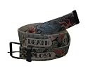Marsellie ' Death or Glory' Retro Skull Print PVC Belt A -- SwankySwans