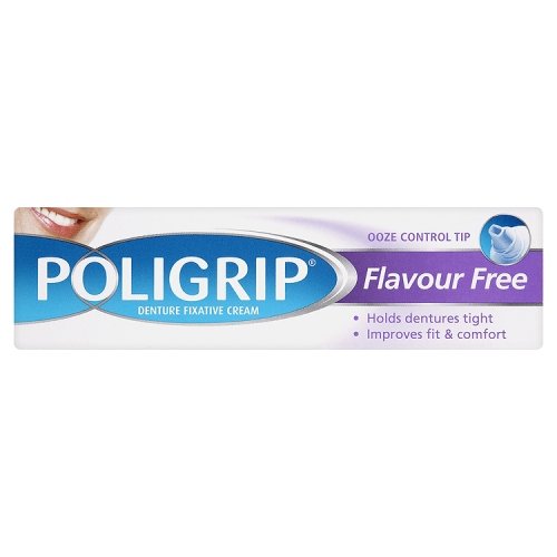 Poli-Grip Flavour Free Denture Fixative Cream Ultra Hold & Neutral Tasting 40g