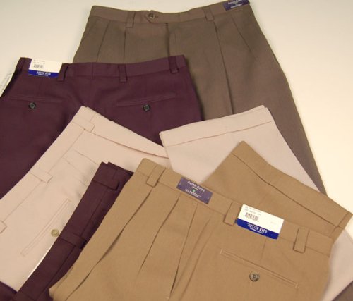 Big Men's Pleated Nanotex Pant by Austin Reed