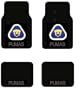 A Set of 4 Universal Fit Plush Mexican Football Soccer League Carpet Floor Mats For Cars / Trucks - Club Universidad Nacional A.C. Pumas de la UNAM