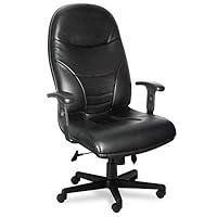 Mayline Comfort Excutive High Back Chair in Black Leather