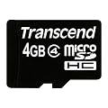 Transcend - TS4GUSDC4 - Carte m�moire microSDHC - Class 4 - 4 Go