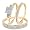 1 CT. T.W. Round, Princess Cut Diamond 3 Ring Matching Wedding Set 10K Yellow Gold Three Ring - Ladies Engagement Ring, Wedding Band & Mens Wedding Band - Free Gift Box - Size 4