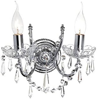 Elegant Crystal Wall Light with 2 Lights