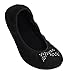 MIXIN Women's Foldable Coral Fleece Ballerina Ballet Slip-on Flats Slippers Black US7