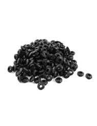 Home Improvement: 200 PCS 5.5mm x 11mm Double Sides Black Rubber Wiring Grommets Gasket - uxcell