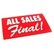 All Sales Final Display Sign Showcase Window Wall Unit