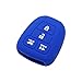 SEGADEN Silicone Cover Protector Case Holder Skin Jacket Compatible with Toyota Scion 4 Button Remote Key Fob CV2407 Deep Blue
