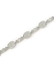 14kt Yellow Gold Oval Opal and Diamond Bracelet