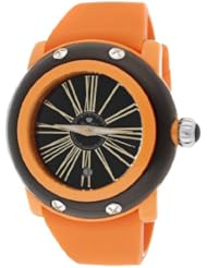 Glam Rock Womens GD1012 Miami Beach Black Dial Orange Silicone Watch