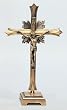 Fine All Metal Freestanding Crucifix, 9in., Bronze