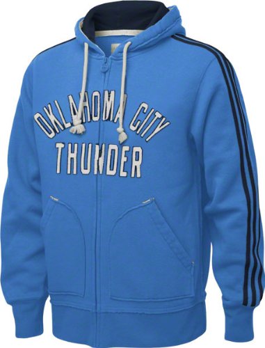 Oklahoma City Thunder Blue adidas Springfield Originals Full-Zip Hooded Fleece Sweatshirt