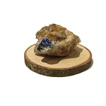 Fluorite Mineral 03 Green Cluster Blue Linarite Quartz Galena Wood Slice