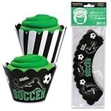 Bakery Crafts Soccer Cupcake Treat Wrap