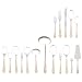 Sterlingcraft 72pc Heavy Gauge Surgical Stainless Steel Flatware Set 24k Gold-Plated Trim