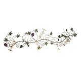 wine furniture racks-Midwest-CBK Grapes, Leaves and Corkscrews Ten Bottle Wall Wine Rack Holder