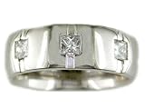 14K Men's .60 CTW Square Cut Diamond Band