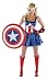 Search : Captain America Sassy Deluxe Adult Women's Costume