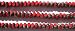 7mm X 4mm Vibrant Red Gemstone Beads, 7 Inch Strand