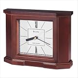 Bulova Radio Controlled Crown 10 Wide Mantel Clock