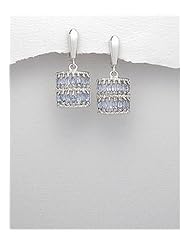 Tanzanite Earrings In 92.5 Sterling Silver