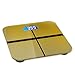 Body Digital Bathroom Scale, Woodsam (TM) Personal Glass Weight Scale for Health and Fitness with LCD Screen and a 360lb Maximum Capacity (Gold)