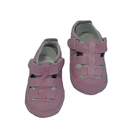 Bright Bots Baby Girls Soft Leather Pale Pink Sandal / Shoe 0-6 months