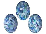 14X10MM OVAL MOSAIC OPAL TRIPLET SET OF 3